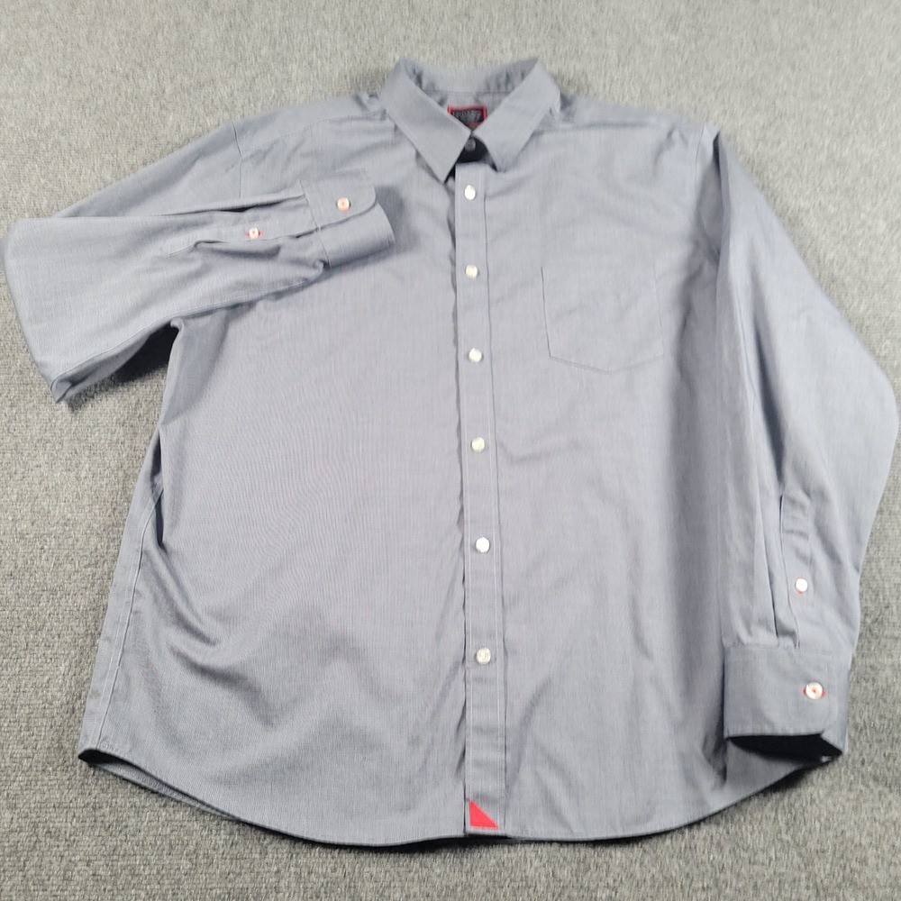 UNTUCKit‎ Shirt Mens XXL Pio Cesare Navy Blue Slim Fit Wrinkle Free Button Down